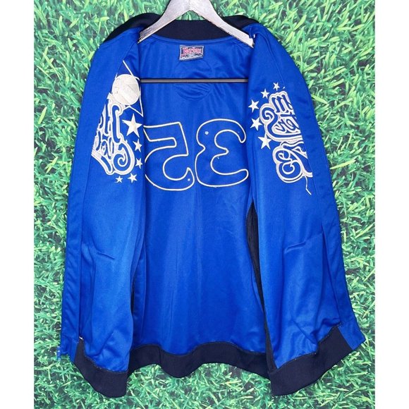 Harlem Globetrotters Full Zip Fubu Basketball Jacket Blue Yellow ‘73 Mens XL #35 - Picture 5 of 8